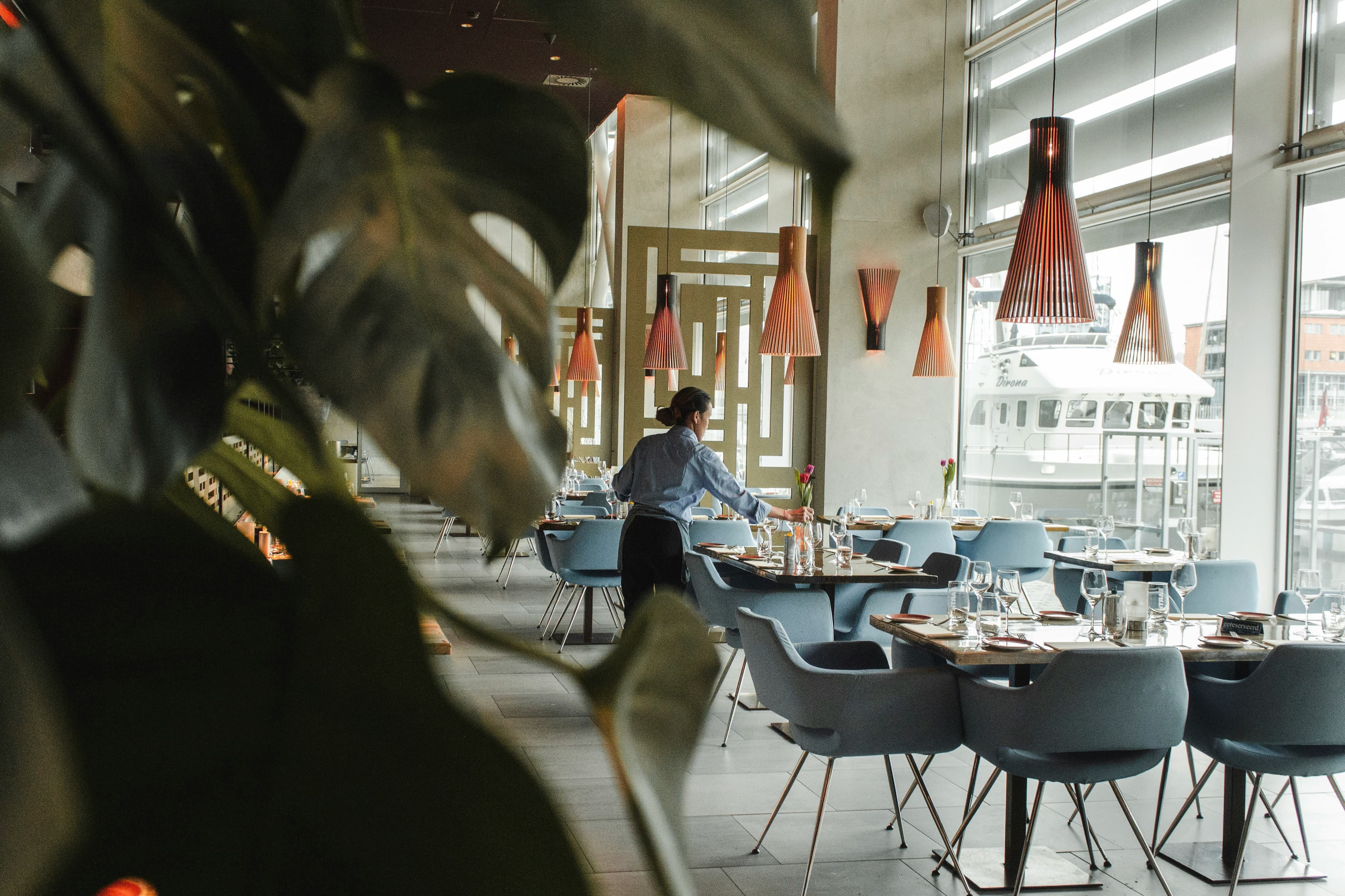 Restaurant workspace background