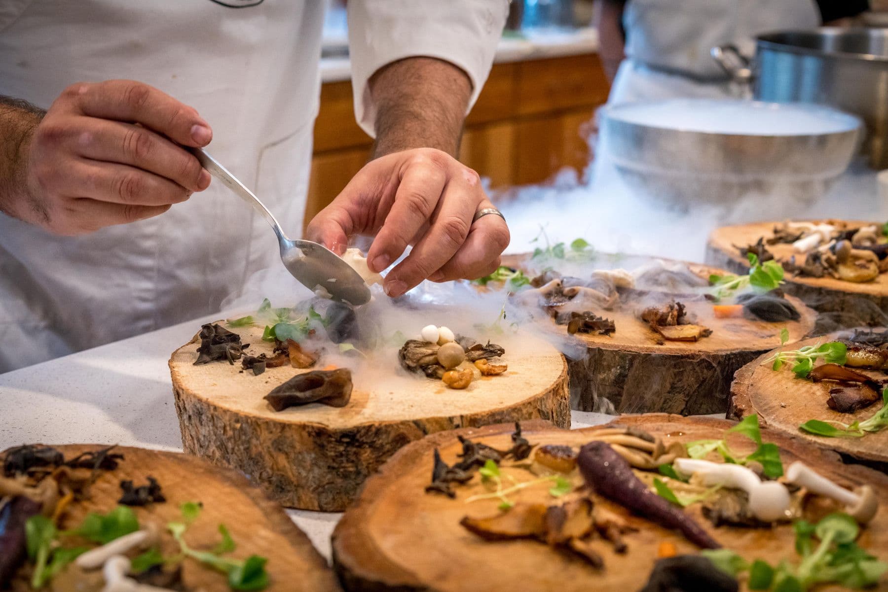 Restaurant professionals at work